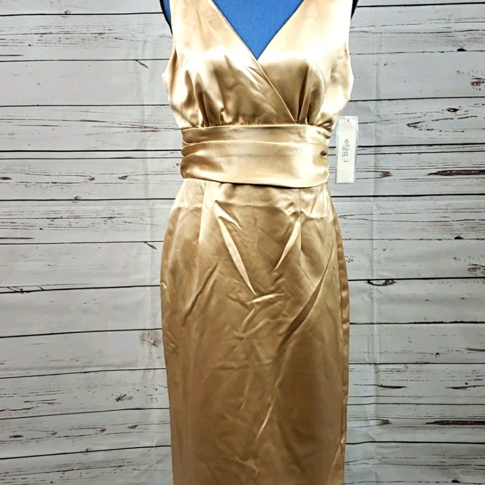 COPY - NWT Champagne Formal Midi Dress